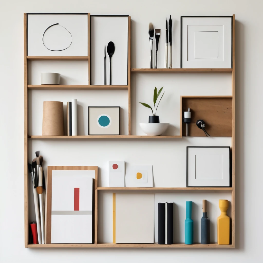 minimalist art representing an organizer, or collector of things