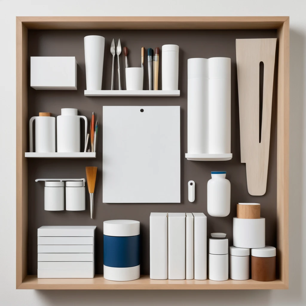 minimalist art representing an organizer, or collector of things