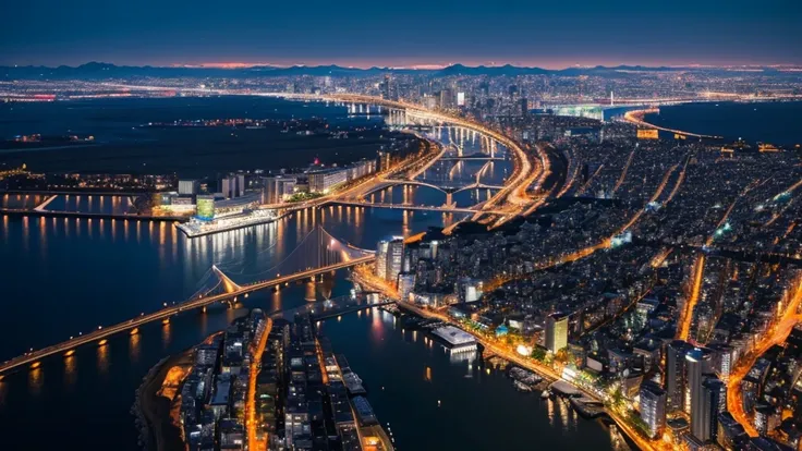 Toyohashi、Beautiful night view of the Mikawa region