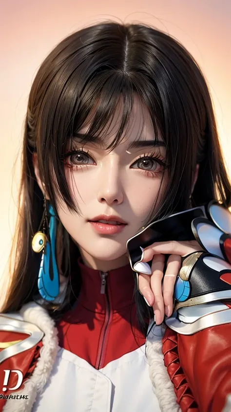 a close up of a beautiful girl with a red jacket and earrings, nico robin, artgerm. anime illustration, made with anime painter studio, masayoshi suto and artgerm, artgerm. high detail, artgerm colorful!!!, beautiful character painting, range murata and ar...