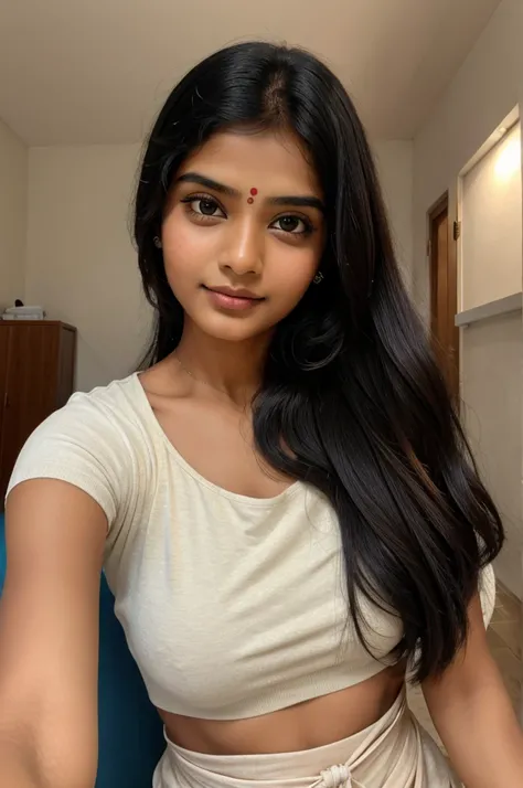 Indian girl taking selfie
