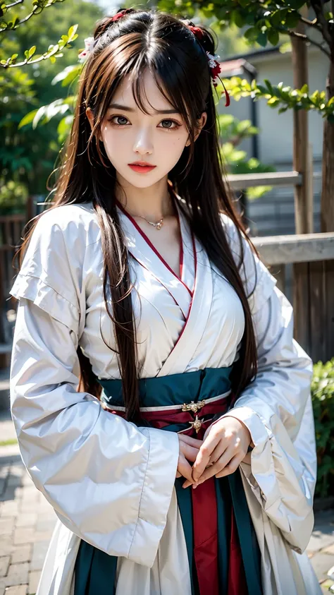 masterpiece,best quality,ultra detailed, 1women, shining skin, solo, jewelry, long hair, hanfu, cherry blomssoms