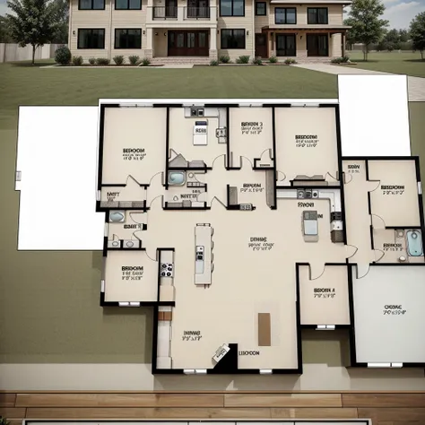 Floor plan of a two-story house