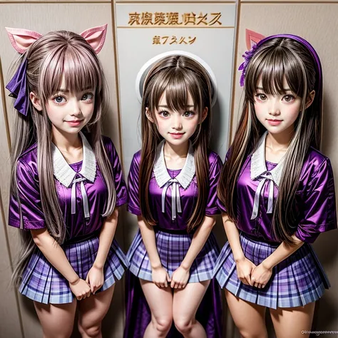 ((through wall)), SchoolGirls wearing uniforms with Thongs, PUNIPUNI Radiant PearlSkin with Transparency, no legwear, name plate . (Character concept art:1.4), Different types of hair colors, (((NOGIZAKA face variations)))  Extremely Detailed very KAWAII f...