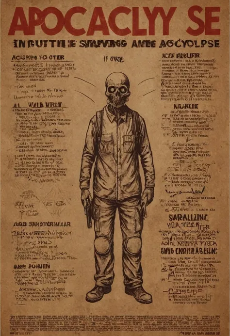 poster with instructions for surviving the apocalypse