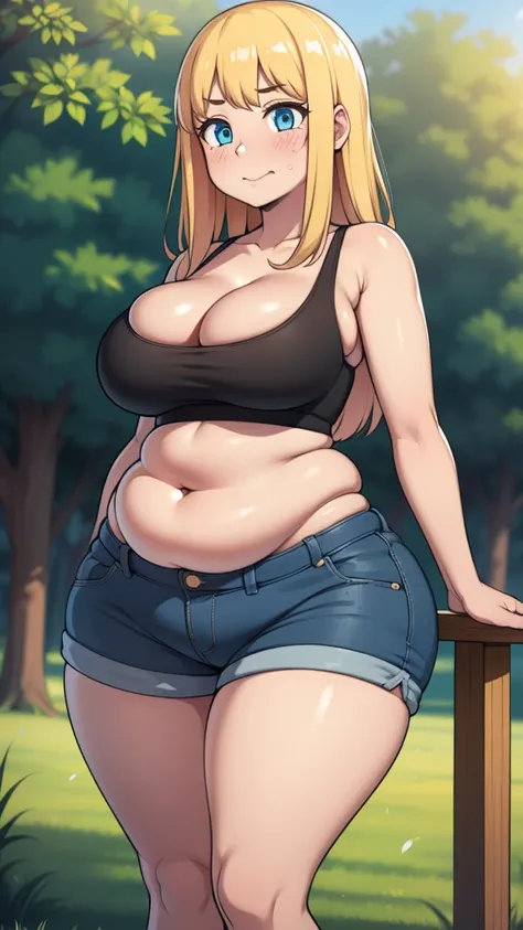 ((highres)), Masterpiece, high quality, best quality, beautiful, perfect lighting, detailed face, ultra cute face, cowboy shot, ((1girl)), ((solo)),

long hair, fluffy hair, blonde hair, blue eyes, ((blush)), embarrassed, nervous, shy, looking at viewer, a...