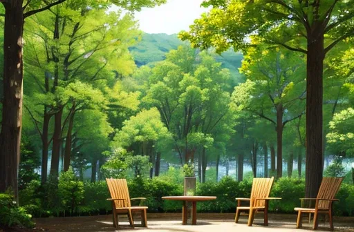 tree,(in forest:1)table,chair,outdoor,retreat,satoyama