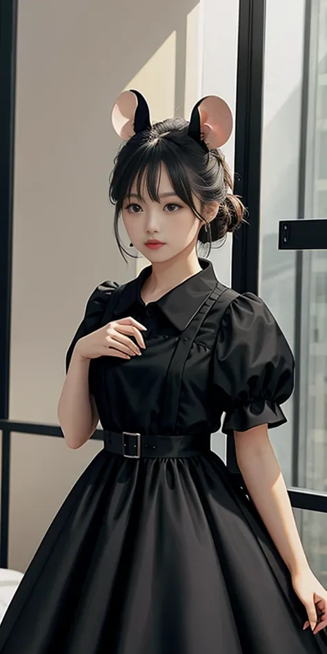 Mouse in black dress 