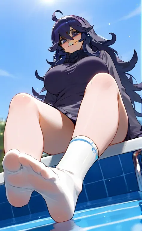 score_9,score_8, score_8_up, masterpiece, best quality, (mature), (Confident, smirking character with playful expression),
(low angle shot), (low-angle shot), (worms eye view), (Upshot),
1girl, hex maniac,  solo, outdoors,
(playful and mischievous expressi...