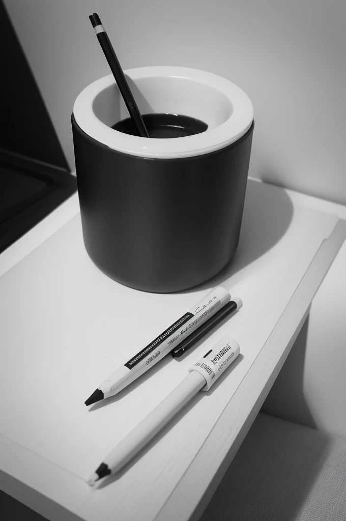 A simple black and white pencil