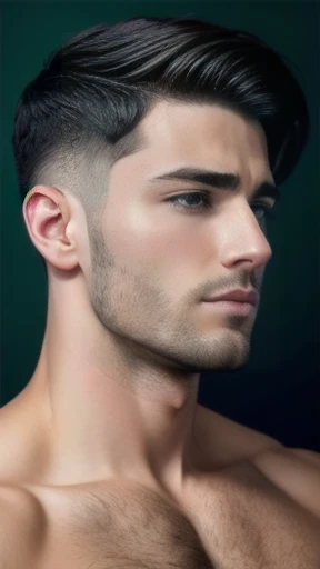 Men jew cut hair focus in face