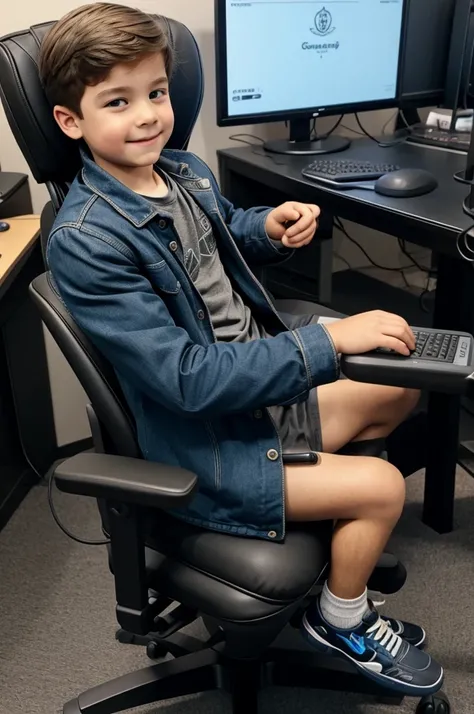 
A boy in 21 years  sitting on a gaming chair