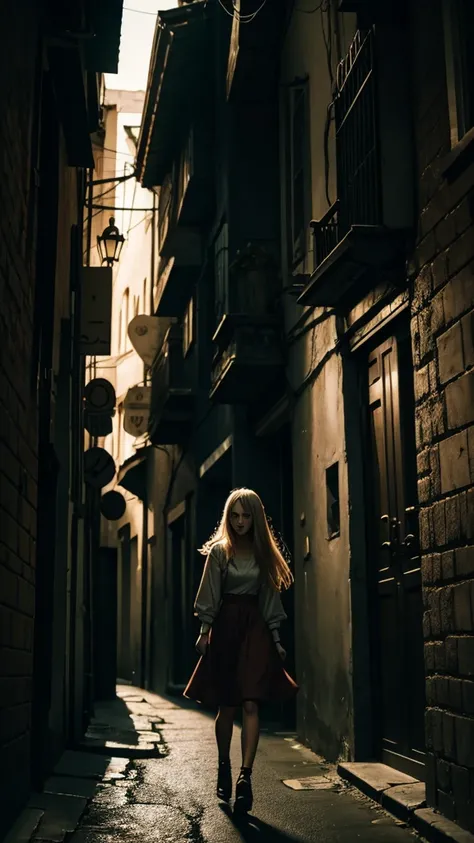 Maniac Girl, dark narrow streets