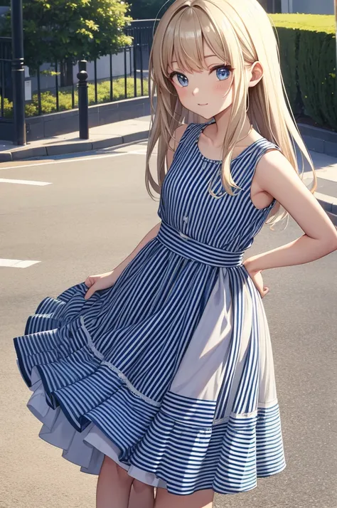 parallel-striped dress