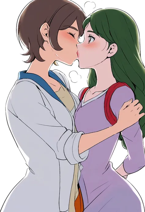 misty and may ,pokemon caracter,kiss,yuri