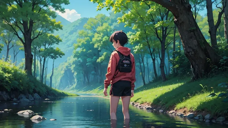 Image for lofi hip hop anime with nature background 