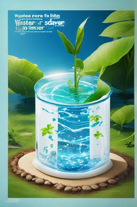 Water saving poster，Water is the source of life for people，Protect the ecological environment