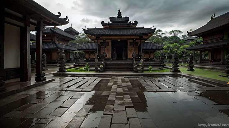 bali temple, overcast lighting, realistic, alpha