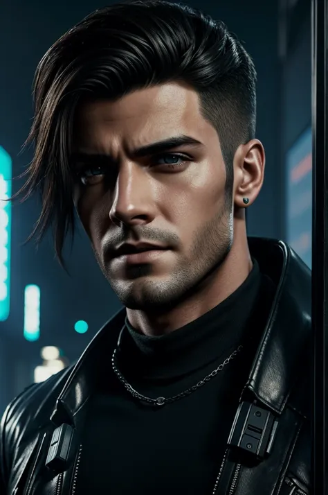 Change background cyberpunk, handsome boy, realistic face,8k, Ultra realistic