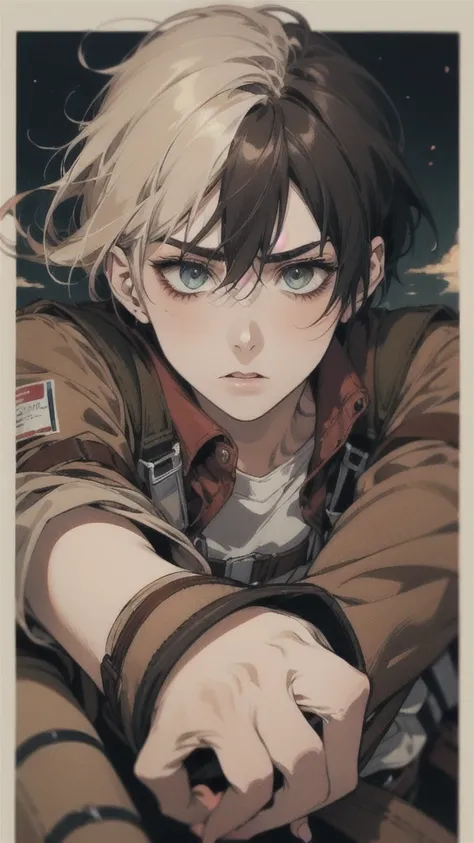 Close-up of a person with a gun and a person with a gun, Mikasa Ackerman, Attack on Titanより, portrait of Ellen Yeager, Attack on Titan, looking like Annie Leonhart, Attack on Titanアニメスタイル, Ellen Yeager, Ellen Yeager, Annie Leonhart, Attack on Titan 秘密アート

