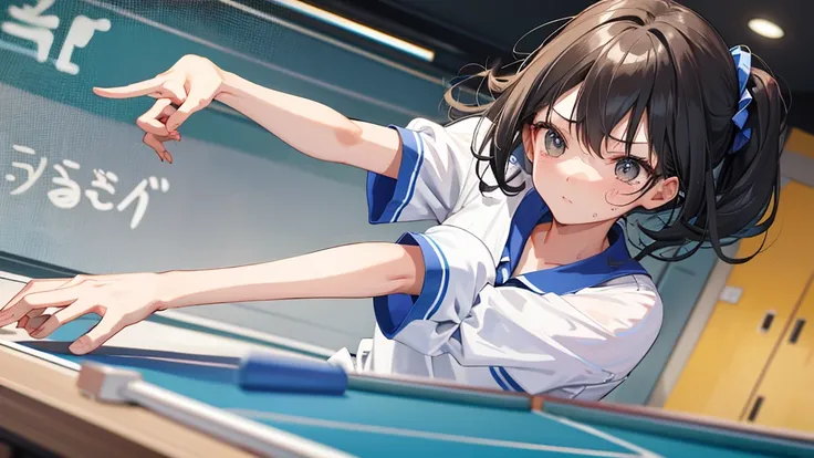 Highest quality、With a girl、Table tennis、sweating