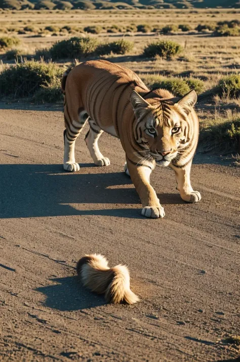 Real on all fours walking towards the camera