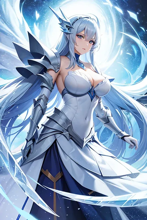 Ice Dragon Waifu con armadura 