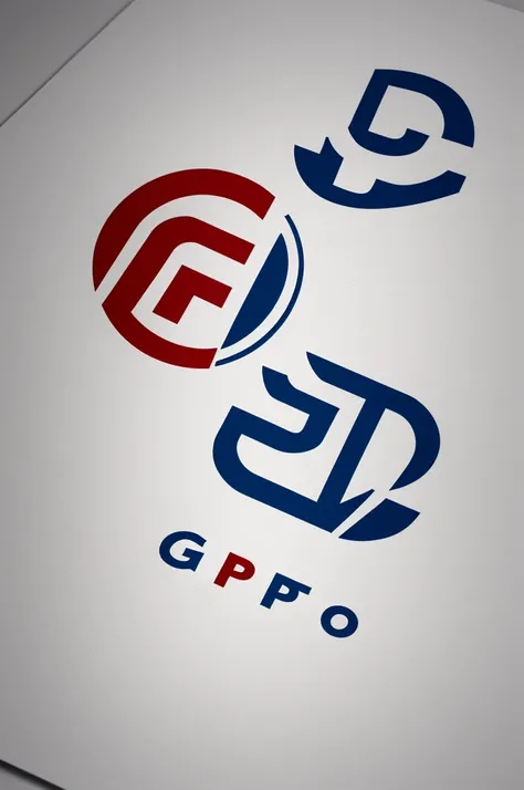 Make a stylish logo that carries the phrase, Geupo 3 letters 