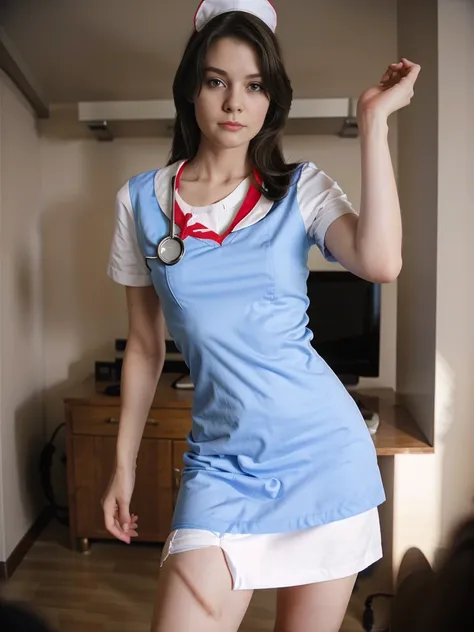 alice in nurse costume, sexy, skinny