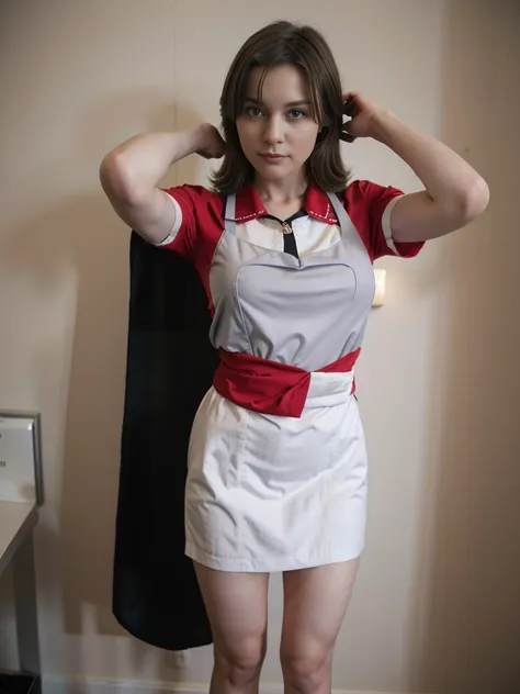 alice in nurse costume, (sexy), skinny