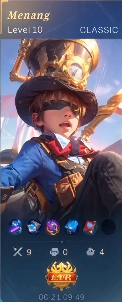 make him look like a cute 12 year old boy by wearing a hat and blindfold with very high resolution, namely 4k and ultra hd