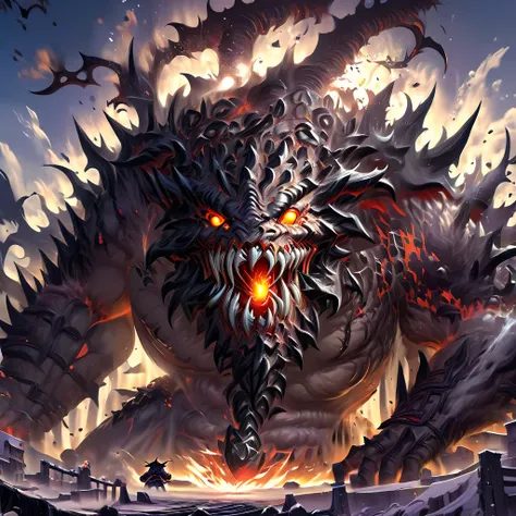 anime character with fire eyes and a devil like face, full art, from hearthstone, hearthstone card art, collectible card art, he...