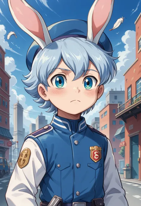 score_9, score_8_up, score_7_up, rating_safe, cute young naked boy, luca,blue hair, blue eyes, rabbit ears,rabbit boy,, cute fac...