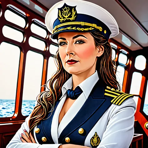 
bearded woman ship captain