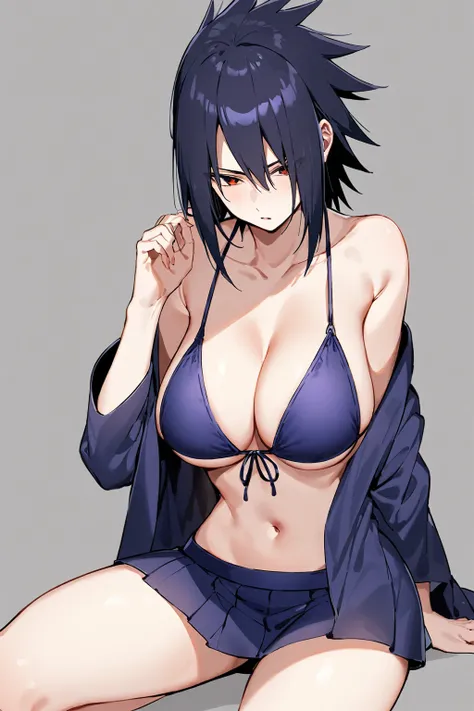 Sasuke Uchiha, e Cup sized breasts, bikini, Cover Up skirt with Side knot