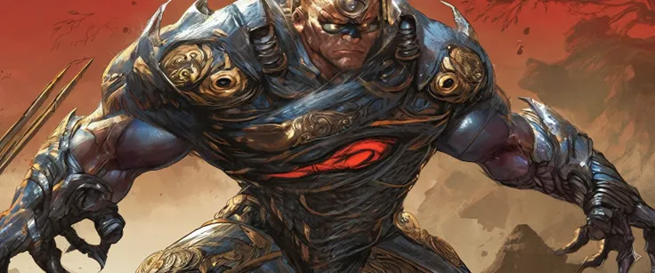 Cyclops, concept art, one eye, armor, excellent concept art, detailed, intricate detail, muscle, japanese monster designs, carlos huante