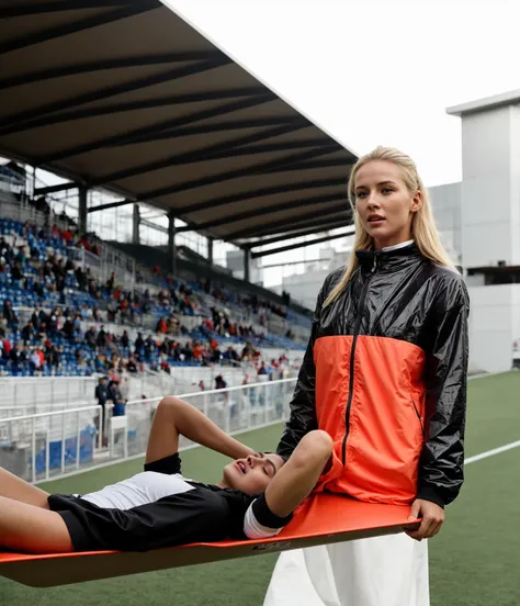 📷, spectators stands on a soccer venue