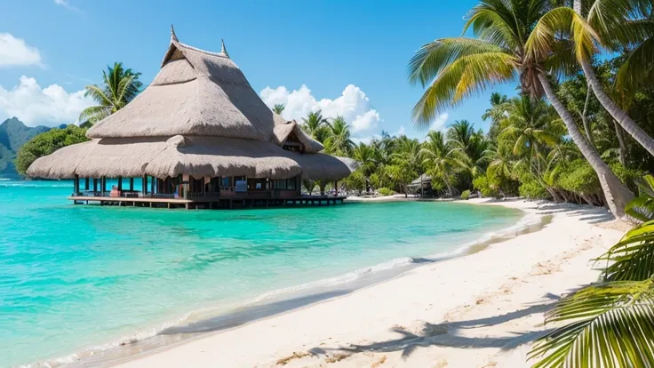 On a sunny day at Boracay beach, a meticulously crafted sandcastle reads I Love Boracay March 04 2024. The sandcastle, adorned with intricate designs and pointed towers, stands proudly on the pristine white sand. In the background, the turquoise waters of ...