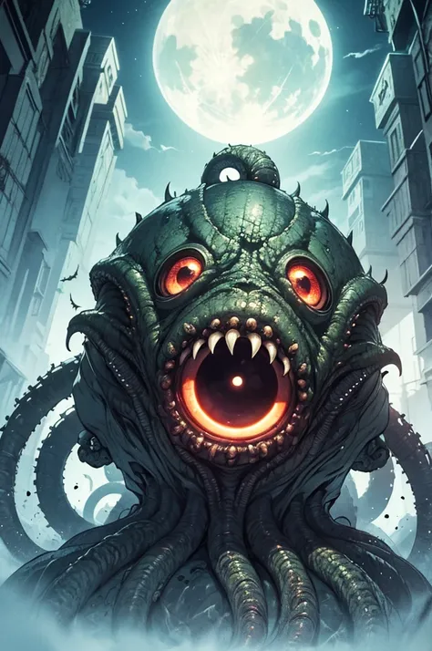 Spooky Eldridge
tentacle
Huge eyeballs in the sky
Out of this world
ancient times
Cthulhu monster
surrealism
haunt
mysterious
Lovecraft style
complex
phantom
terrible
deep