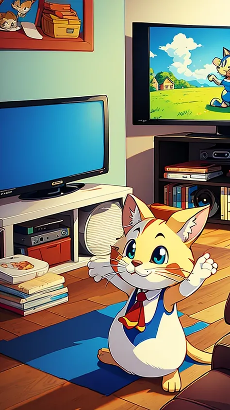 TV Series　Cute illustration of Tom and Jerry