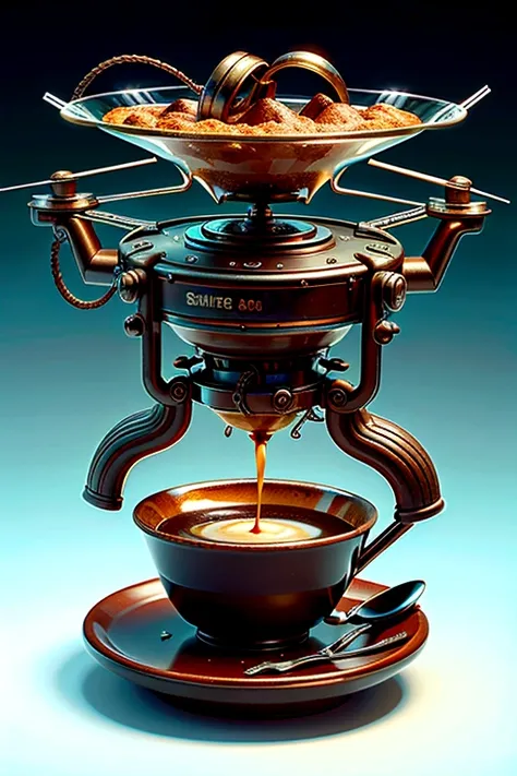 elevate your coffee experience with a helicopter-shaped coffee machine