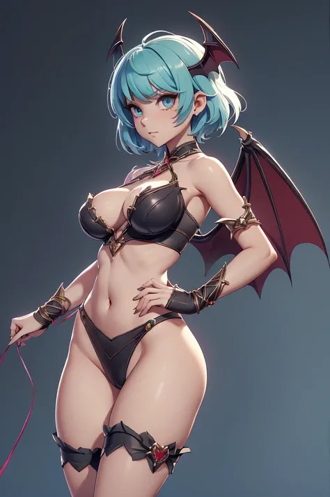 Mini morrigan aensland, (morrigan aensland), 独奏, ray tracing, 3D style, 3DMM, ((oses per photo)), ((oses au cada foto)), fully body,(Front view),(Costas Issue), (Emist on the left), show flat belly, (((oses per photo))),(very big breastsperfect ass, perfec...