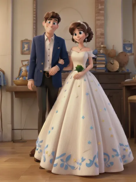 Disney Pixar style couple, 