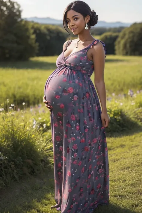 Pregnant women、Negroid、Maternity Dresses