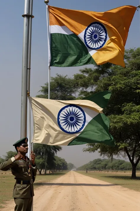 Indian army salute flag