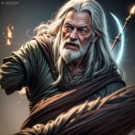 ahegao Face on Gandalf from lord of the rings 