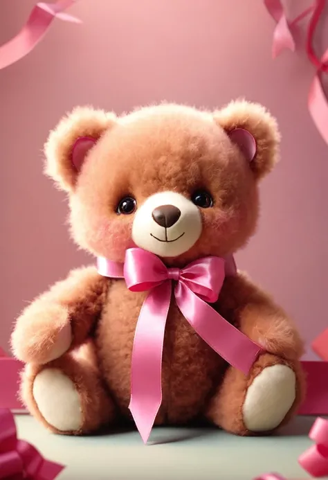 MERRYTHOUGHT,Cheeky Bear,cute,ribbon,Pink,Friendly atmosphere,Bigger in the center