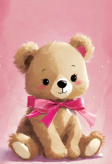 MERRYTHOUGHT,Cheeky Bear,cute,ribbon,Pink,Friendly atmosphere,Bigger in the center