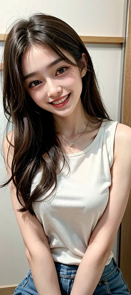 best quality, masterpiece, Ultra-high resolution, (Practical:1.4), 24 years old,1 girl,Ultra-high quality,8K,Thinウエスト,Thin脚,Thin and beautiful arms,Beautiful fingers,Promotional eye makeup,Thin,Medium chest,soft boobs,mini skirt,Long hair,Thinジャケット,Practic...