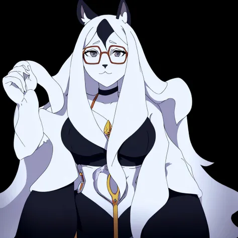 Furry, A woman, Glasses